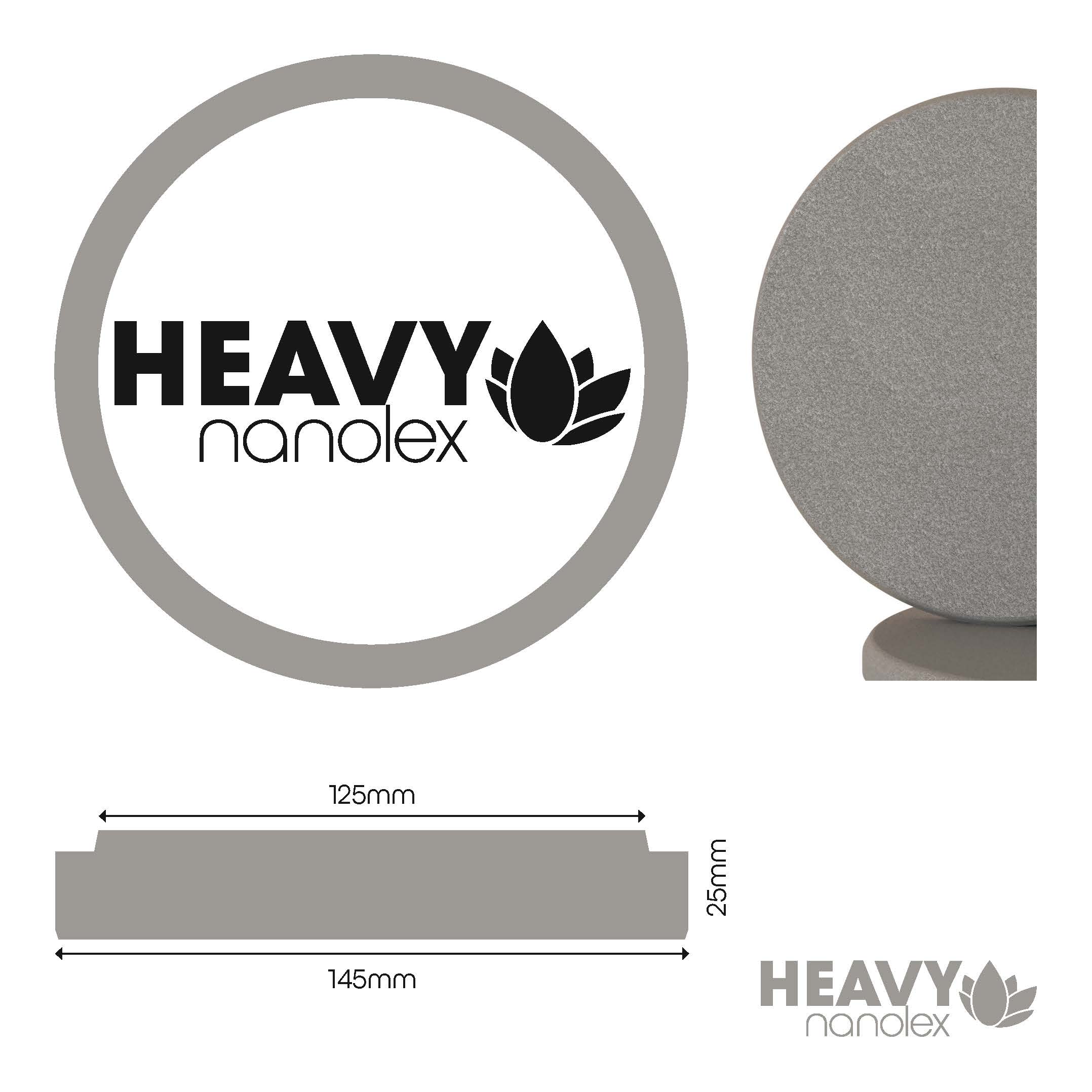 Nanolex Polier Pad 145x25x125, Hard, Grau