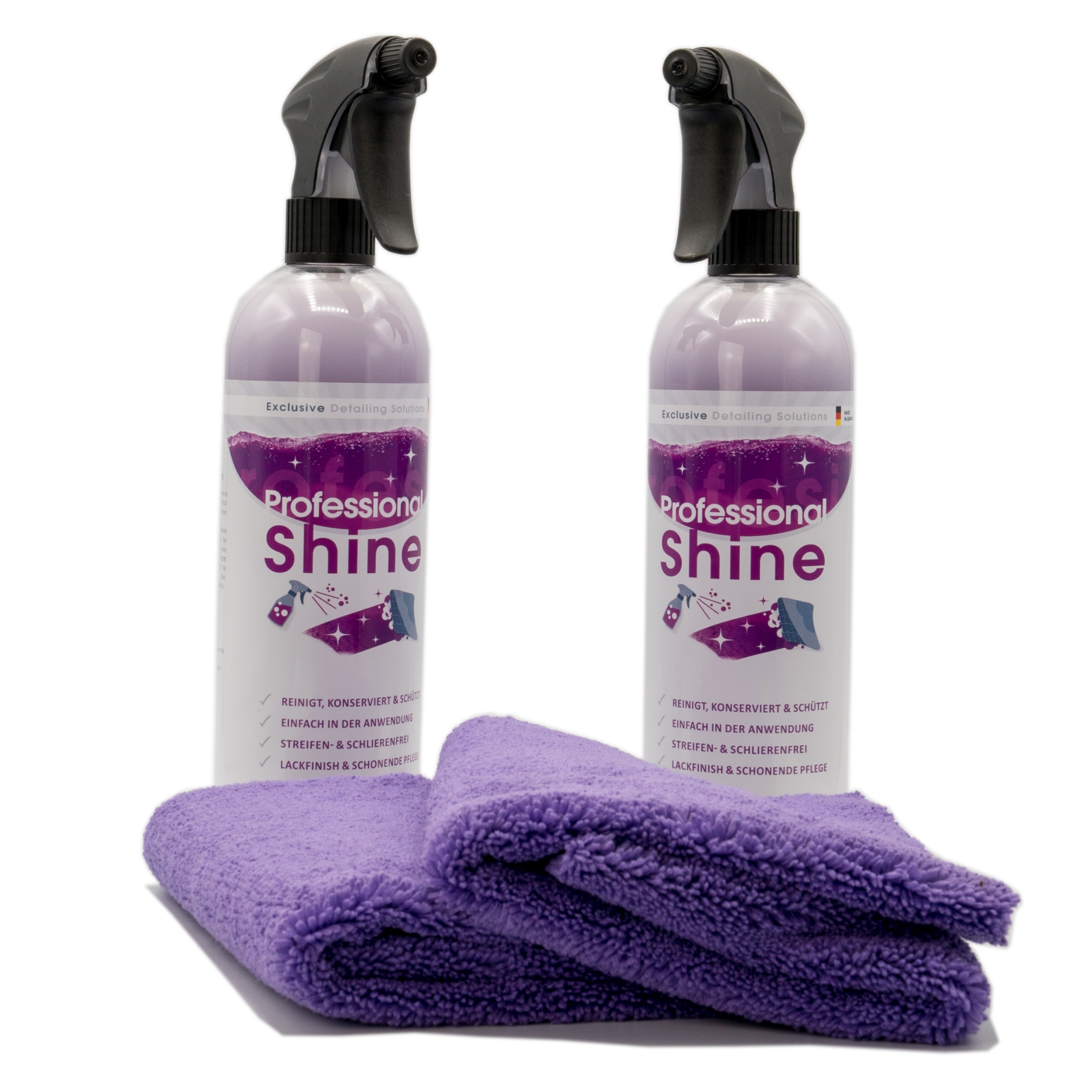 FreyChemie Professional Shine 2 x 750 ml inkl. 2 x Mikrofasertücher 400  GSM