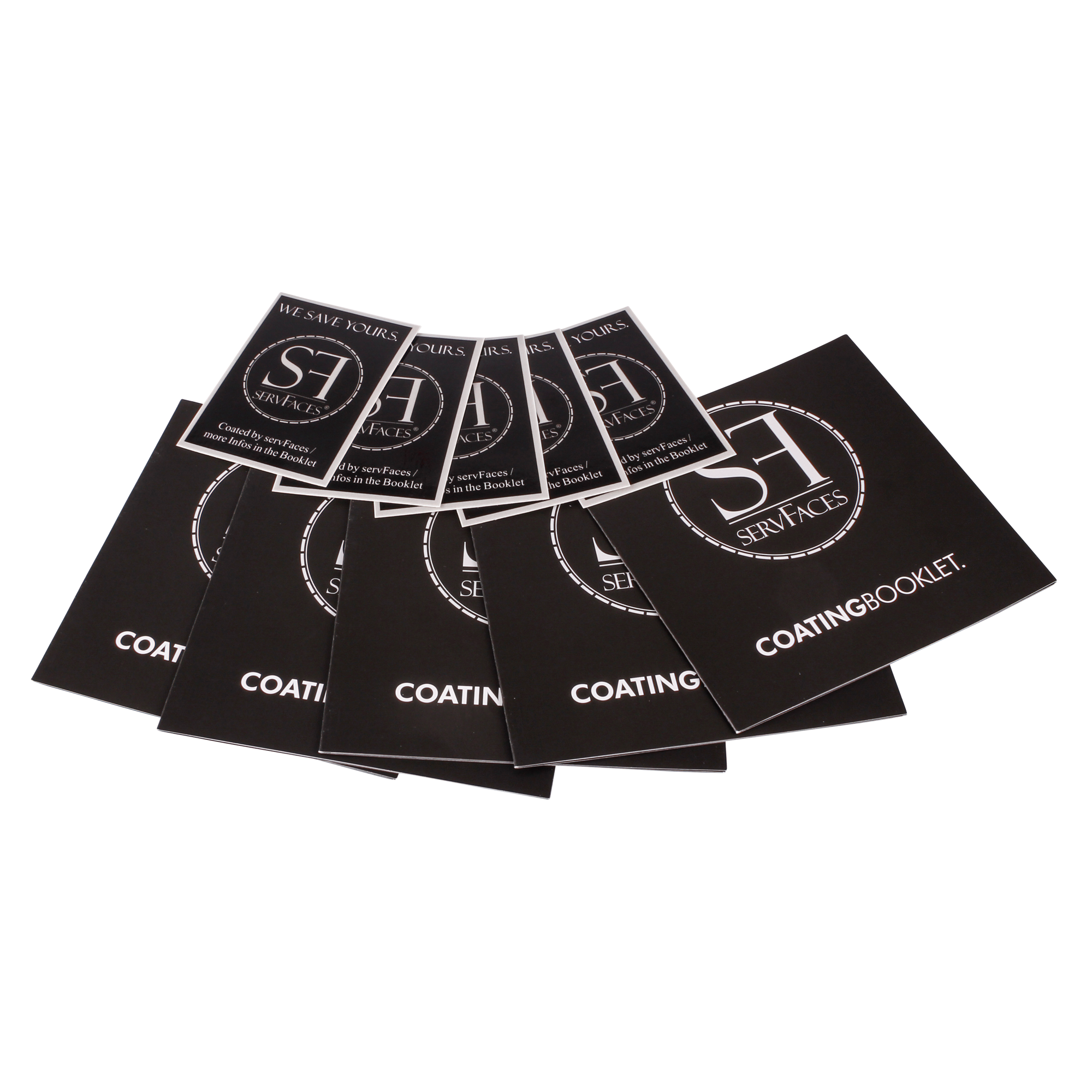 servFaces Coating Booklet DE inkl. Aufkleber - 5er Pack